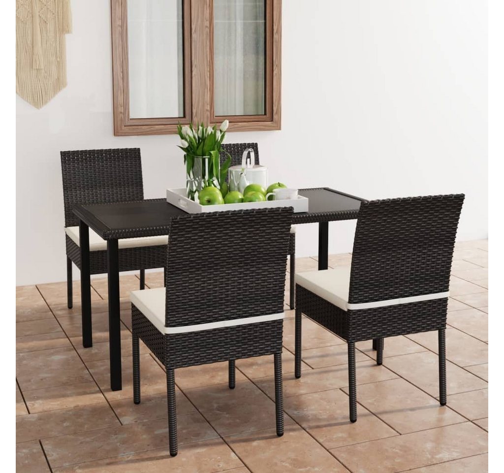 möbelando Gartenlounge-Set Blankensee, (L/B/H: 140x70x73 cm), aus Rattan in Schwarz von möbelando