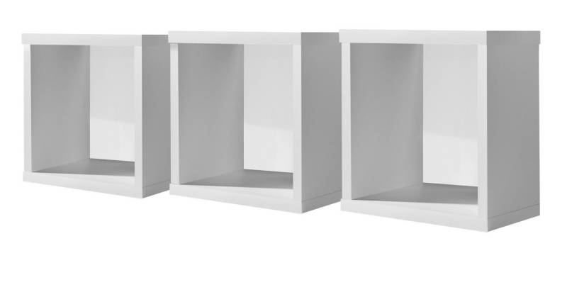 möbelando Hängeregal Hängeregale/30-3er, BxHxT: 29x29x20 cm, in weiß matt von möbelando