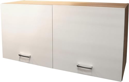 möbelando Hängeschrank >Ailina< in Sonoma-Eiche/weiß, Holzwerkstoff - 100x50x31 (BxHxT) von möbelando