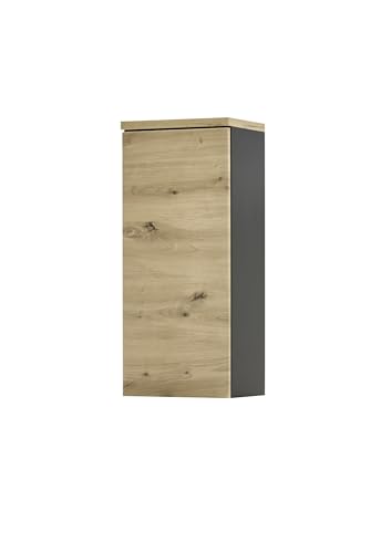 möbelando Hängeschrank >Memphis< 30x70x23 cm in Grau & Artisan Eiche Dekor, MDF tiefziehfoliert, Softclose-Drehtür, Griffmulde, Melaminbeschichtung, zerlegt geliefert von möbelando