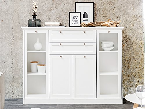 möbelando Highboard Buffetschrank Buffet Hochkommode Kommode Sideboard Landsted I von möbelando