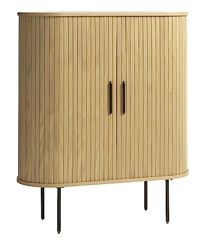 möbelando Highboard >Nerja< in Schwarz - 100x118x45 (BxHxT) von möbelando