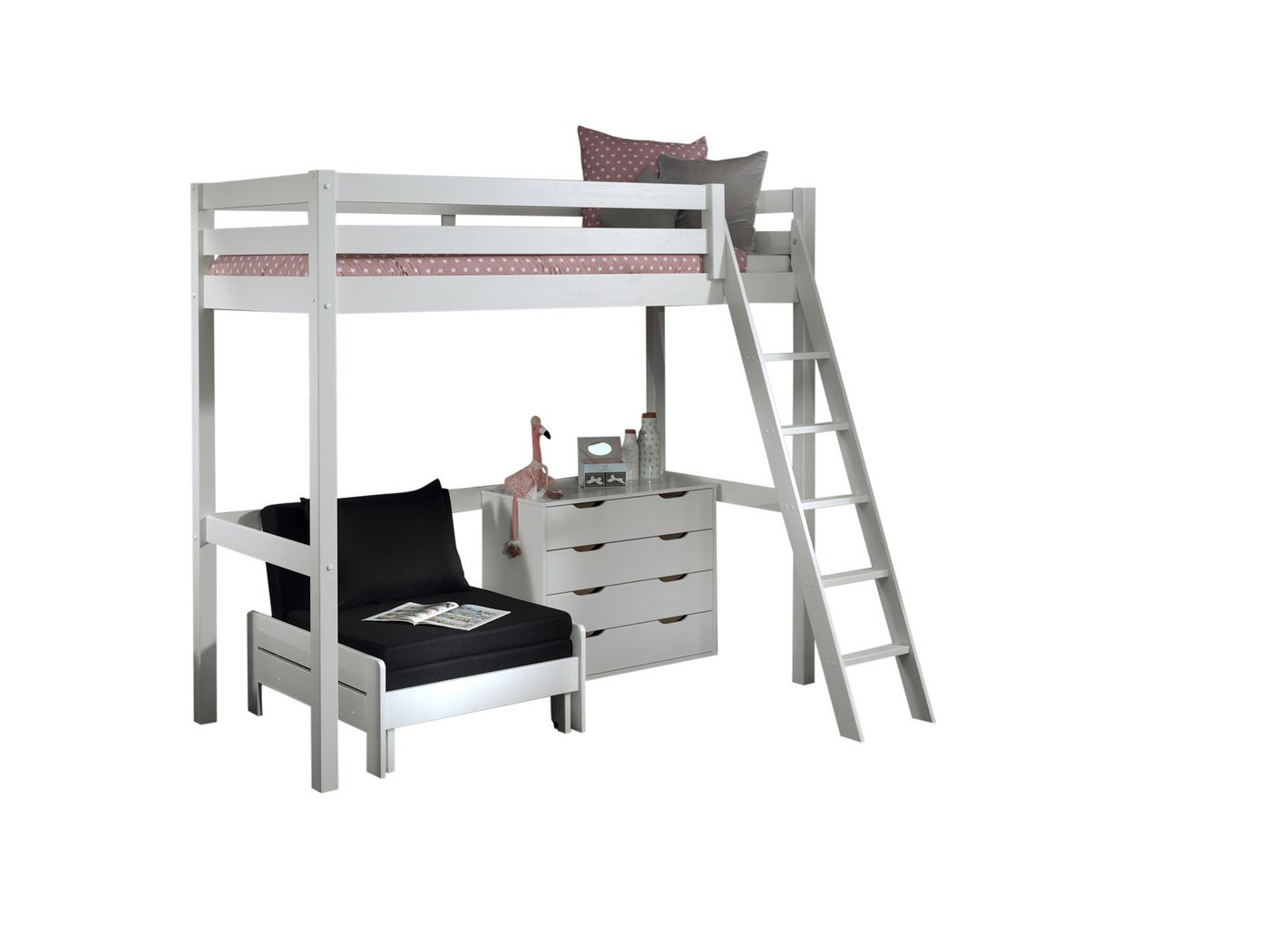 möbelando Hochbett PINO 209 x 190 x 165 cm (B/H/T) von möbelando