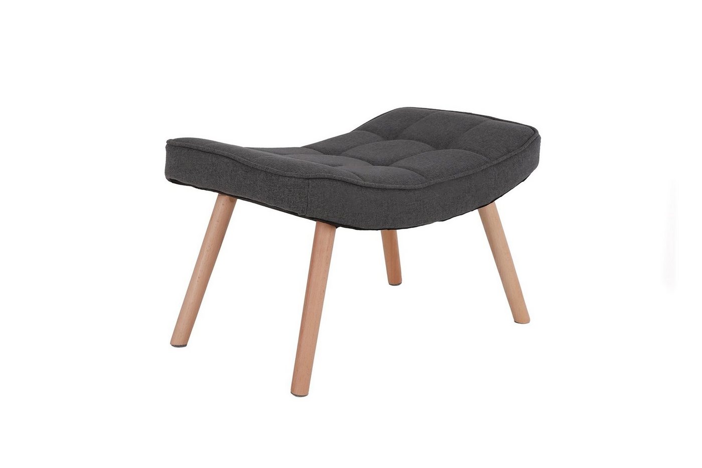 möbelando Hocker ADAM (BxHxT: 65x39,5x43 cm), aus Webstoff in grau von möbelando