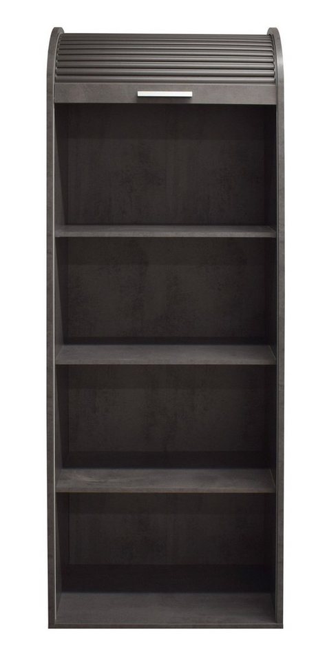 möbelando Jalousieschrank Jalousieschrank (BxHxT: 69x192x44 cm) in graphit / graphit mit 2 Einlegeböden von möbelando