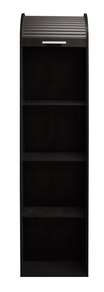 möbelando Jalousieschrank Jalousieschrank (BxHxT: 46x192x44 cm) in schwarzstahl / graphit mit 2 Einlegeböden von möbelando