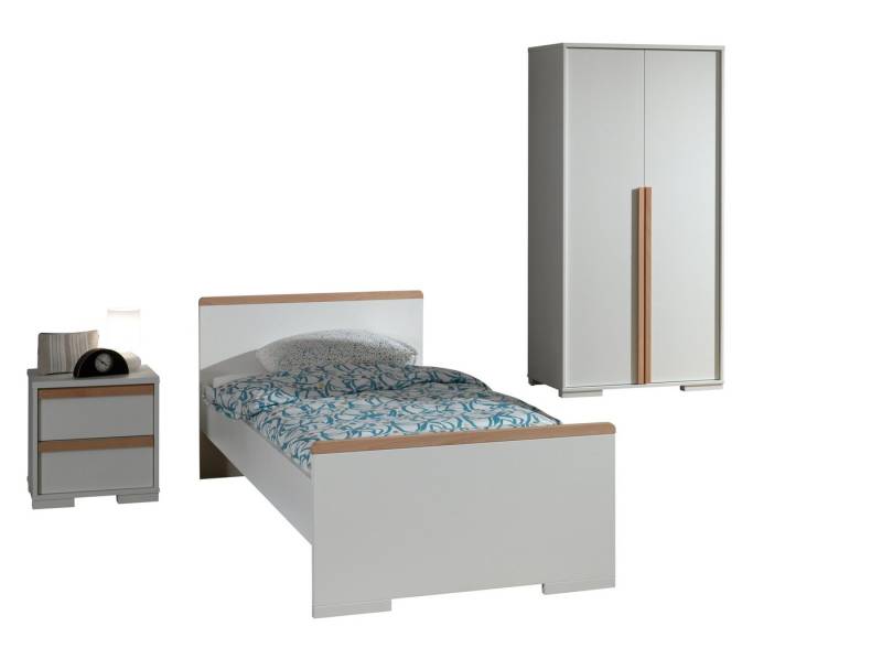 Vipack Jugendzimmer-Set in Weiß/Buche mit 2 Schubladen. Vipack Jugendzimmer-Set in Weiß/Buche mit 2 Schubladen. von Vipack