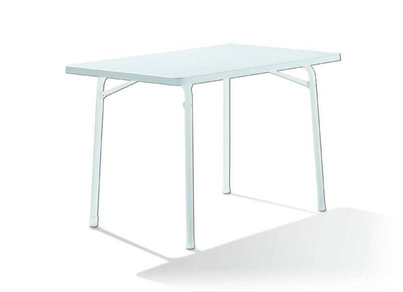 Sieger Gartenmöbel Klapptisch in Mamor weiß, mecalit®-PRO - 115x72x70cm (BxHxT) von Sieger Gartenmöbel