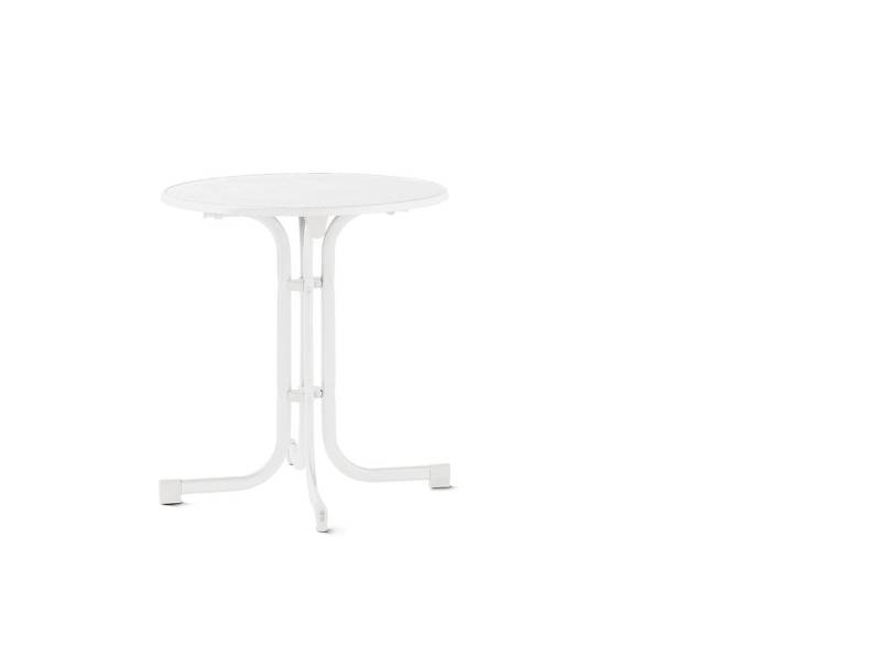 Sieger Gartenmöbel Klapptisch in Mamor weiß, mecalit®-PRO - 72x68cm (HxD) von Sieger Gartenmöbel