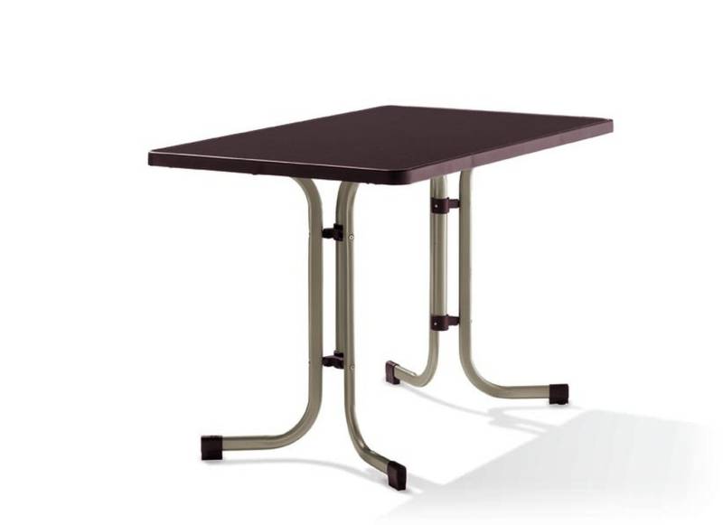 Sieger Gartenmöbel Klapptisch in Schiefer Mocca, mecalit®-PRO - 115x72x70cm (BxHxT) von Sieger Gartenmöbel