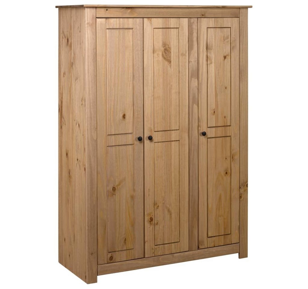 möbelando Kleiderschrank 298754 (BxHxT: 118x172x50 cm) aus Kiefer-Massivholz in Natürliche Holzfarbe mit 3 Türen von möbelando