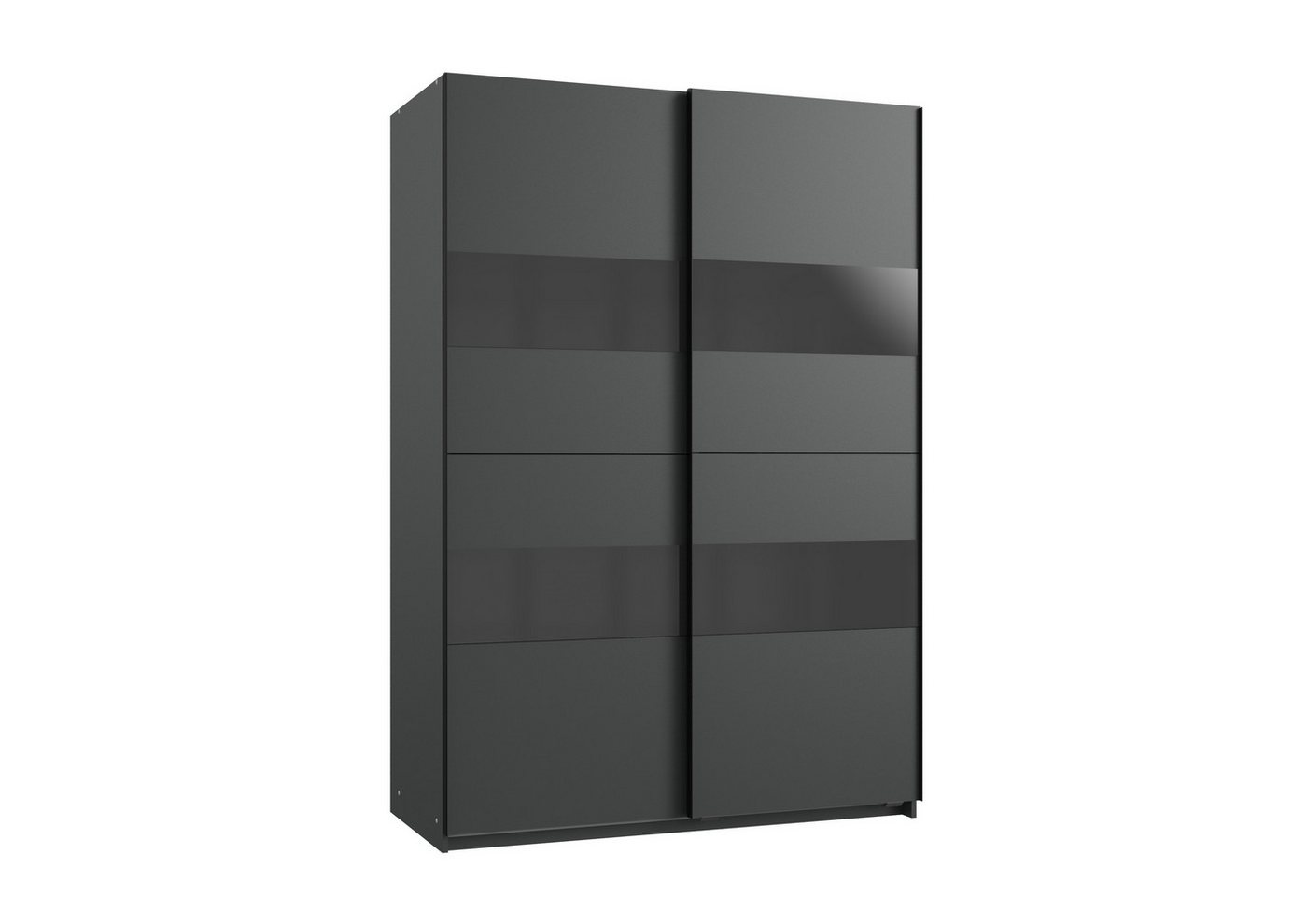 freiraum Kleiderschrank Altona1 (B/H/T: 135x198x64 cm) in Graphit mit 2 Türen und 4 Einlegeböden von freiraum