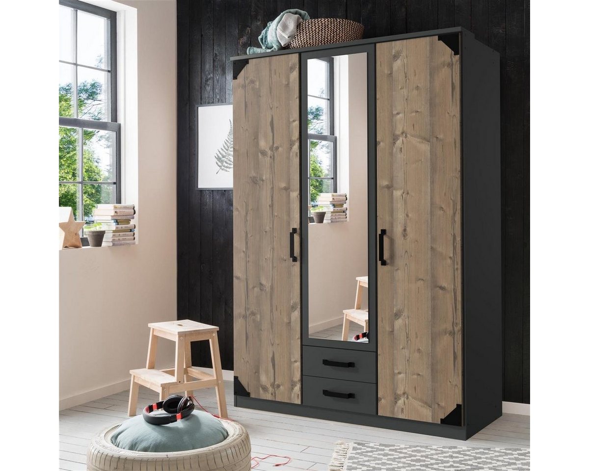 möbelando Kleiderschrank Barton 135 x 198 x 58 cm (B/H/T) möbelando Kleiderschrank Barton 135 x 198 x 58 cm (B/H/T) von möbelando