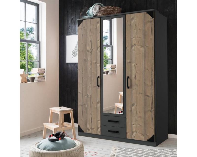 möbelando Kleiderschrank Barton 135 x 198 x 58 cm (B/H/T) von möbelando