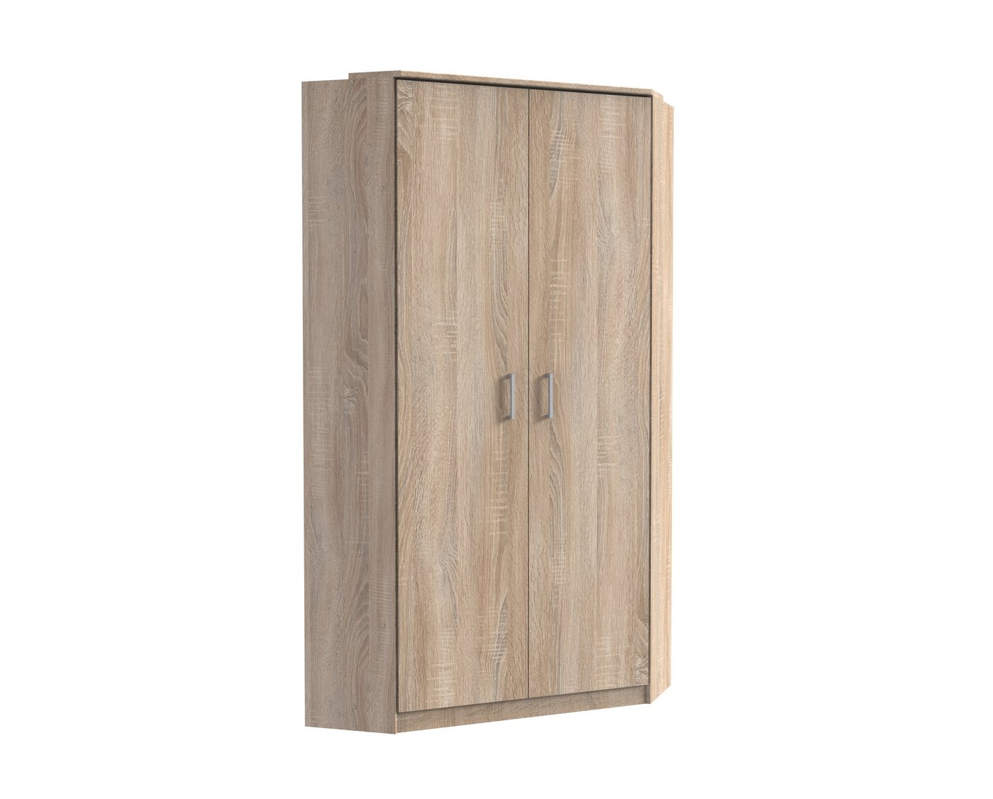 freiraum Kleiderschrank Click (B/H/T: 95x198x95 cm) in Eiche-Sägerau-Nachbildung mit 2 Türen und 8 Einlegeböden von freiraum