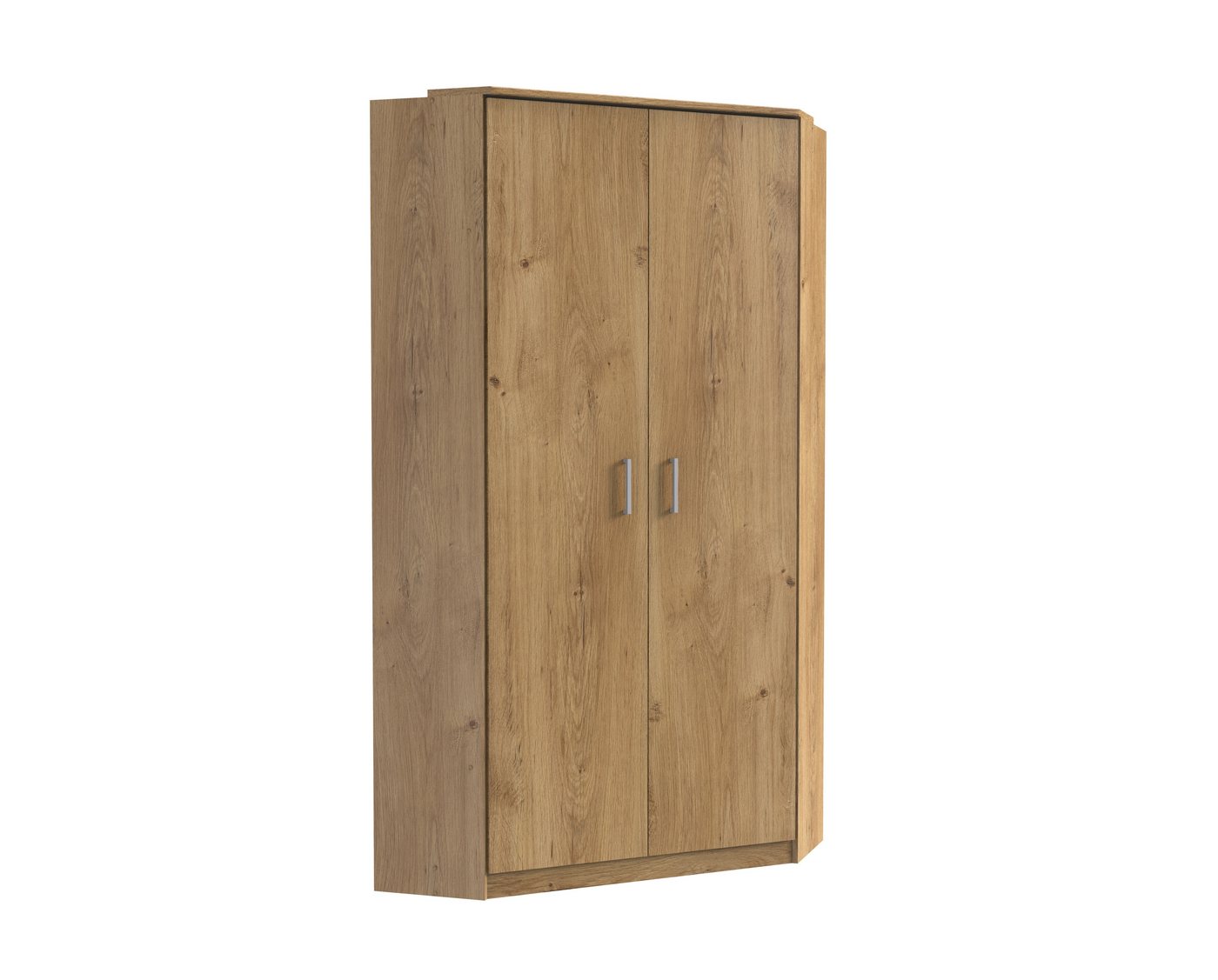 freiraum Kleiderschrank Click (B/H/T: 95x198x95 cm) in Plankeneiche-Nachbildung mit 2 Türen und 8 Einlegeböden von freiraum