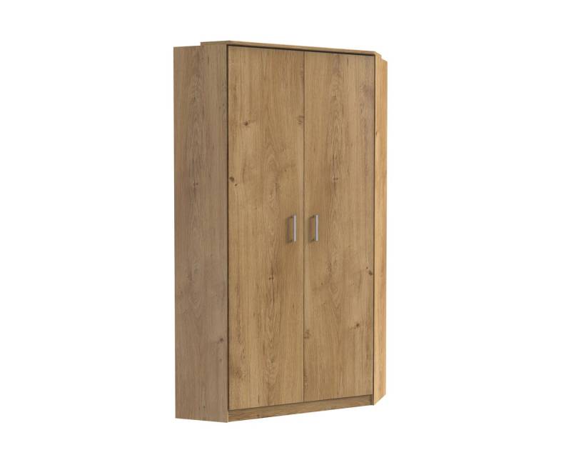 freiraum Kleiderschrank Click (B/H/T: 95x198x95 cm) in Plankeneiche-Nachbildung mit 2 Türen und 8 Einlegeböden von freiraum