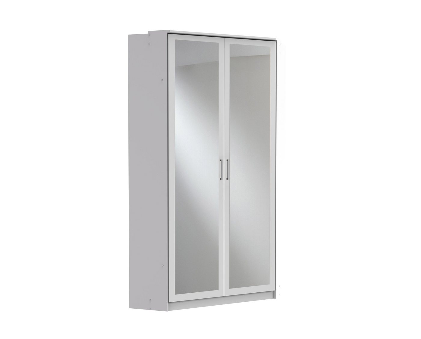 freiraum Kleiderschrank Click (B/H/T: 95x198x95 cm) in Weiß mit 2 Türen und 8 Einlegeböden von freiraum