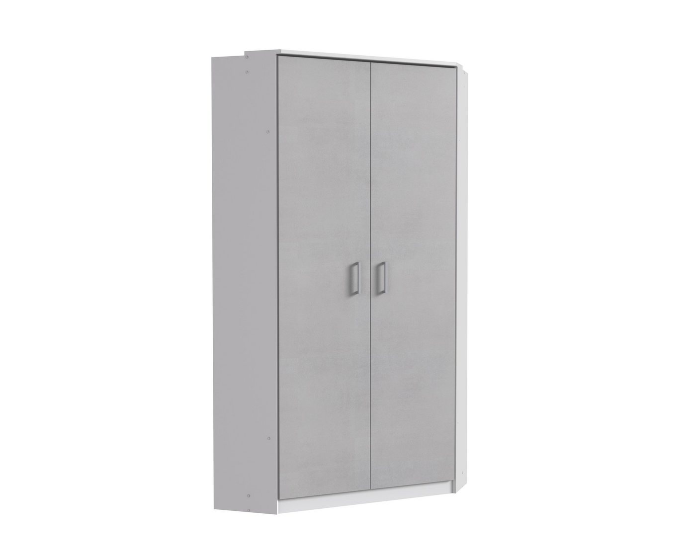 freiraum Kleiderschrank Click (B/H/T: 95x198x95 cm) in Weiß mit 2 Türen und 8 Einlegeböden von freiraum