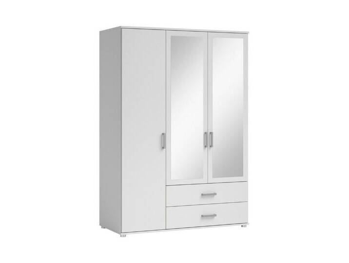 möbelando Kleiderschrank Ivar 125 x 190 x 51 cm (B/H/T), weiß von möbelando