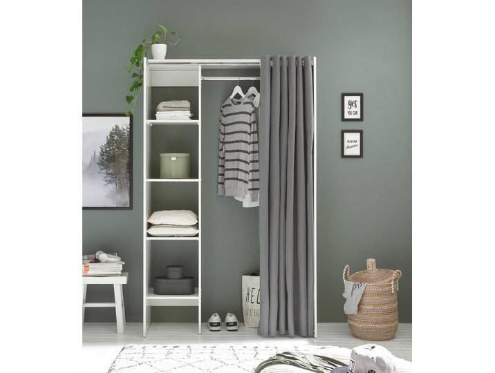 möbelando Kleiderschrank Jill 120 x 195 x 50 cm (B/H/T), weiß von möbelando