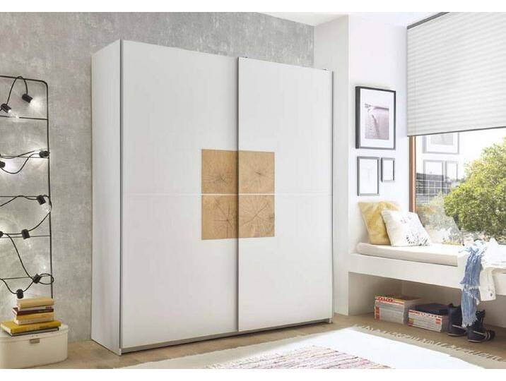 möbelando Kleiderschrank Johann 170 x 195 x 59 cm (B/H/T), weiß von möbelando