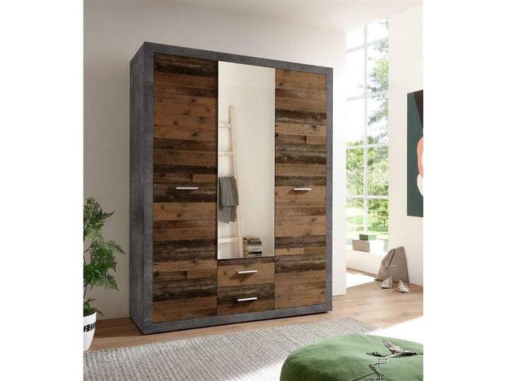 möbelando Kleiderschrank Stern 151 x 198 x 55 cm (B/H/T) von möbelando