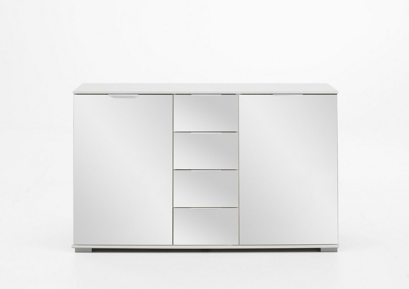 möbelando Kombikommode in weiß mit 4 Schubladen und 2 Türen (BxHxT: 130x83x41 cm) von möbelando