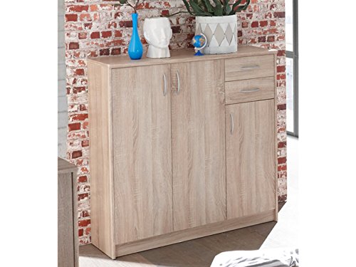 möbelando Kommode Beistellschrank Sideboard Anrichte Standschrank Holzkommode Olli VI Sonoma-Eiche von möbelando