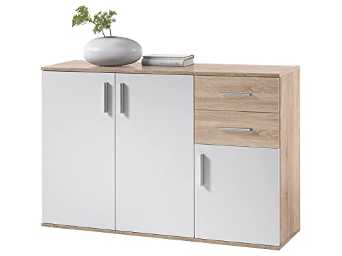 möbelando Kommode Freida II Sonoma hell/Weiß möbelando Kommode Freida II Sonoma hell/Weiß von möbelando