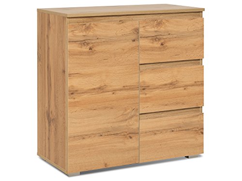 möbelando Kommode Standschrank Anrichte Highboard Sideboard Schrank Holz Flur Ravenna II Honig-Eiche von möbelando