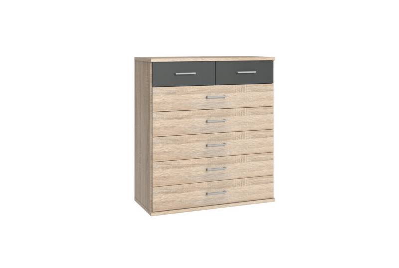 Wimex Kommode in Eiche-Sägerau-Nachbildung mit 7 Schubladen (B/H/T: 90x106x40 cm) von Wimex