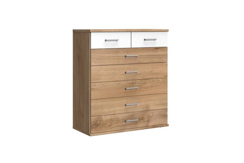Wimex Kommode in Plankeneiche-Nachbildung mit 7 Schubladen (B/H/T: 90x106x40 cm) von Wimex