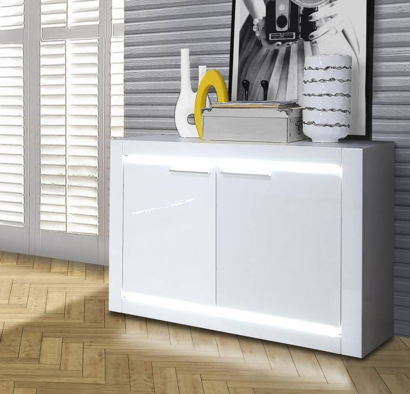 FORTE Kommode in weiß - 103x78,3x41,3cm (BxHxT) von FORTE