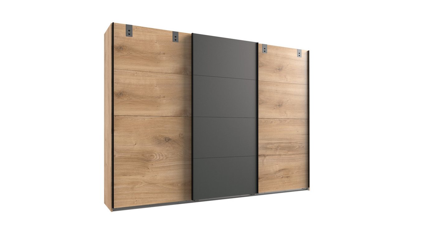 Wimex Komplettschlafzimmer in Plankeneiche-Nachbildung mit Absetzungen in Graphit, (B/H/T: 562x210x210 cm) von Wimex