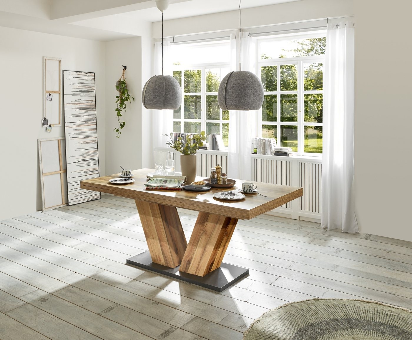 Mäusbacher Kulissentisch in plankeneiche - 180x76x90cm (BxHxT) von Mäusbacher