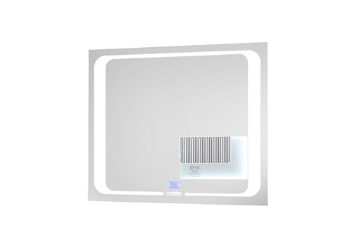 möbelando LED-Lichtspiegel >Mirror< Badspiegel 80x65 cm mit LED-Beleuchtung, Uhr- & Datumsanzeige, integrierter Spiegelheizung, Touchfunktion, weiß/Spiegel, quadratisch,teilmontiert möbelando LED-Lichtspiegel >Mirror< Badspiegel 80x65 cm mit LED-Beleuchtung, Uhr- & Datumsanzeige, integrierter Spiegelheizung, Touchfunktion, weiß/Spiegel, quadratisch,teilmontiert von möbelando