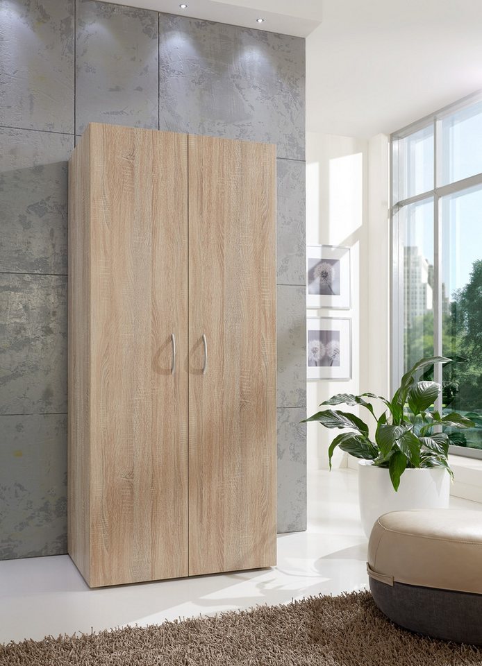 freiraum Mehrzweckschrank Multiraumkonzept (BxH: 80x185 cm) in EICHE SAEGERAU-NACHBILDUNG mit 2 Türen und 6 Einlegeböden von freiraum