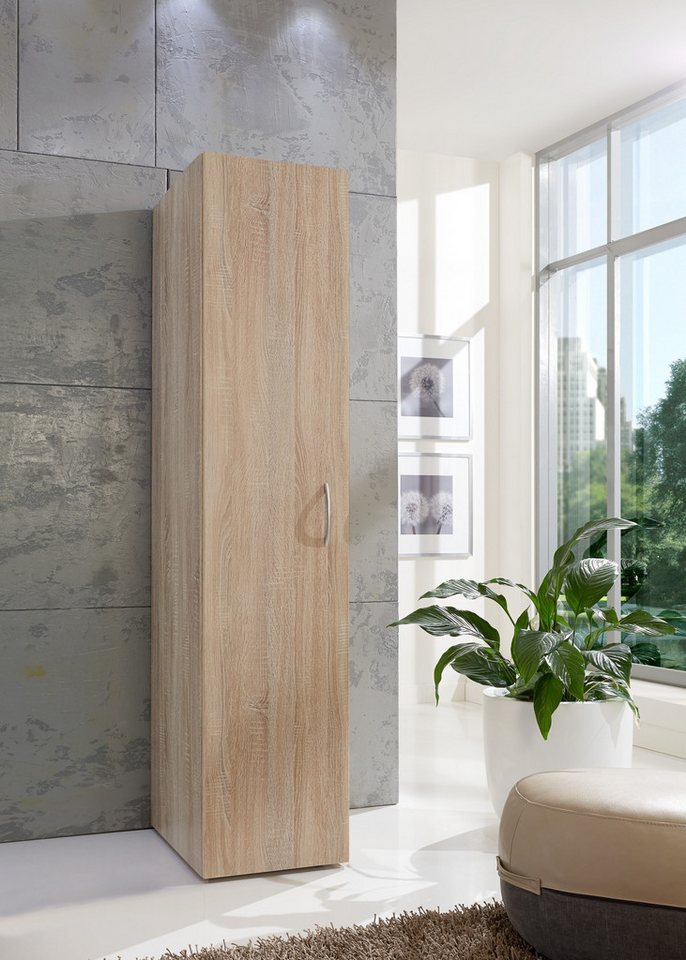 freiraum Mehrzweckschrank Multiraumkonzept (BxH: 45x185 cm) in EICHE SAEGERAU-NACHBILDUNG mit einer Tür und 6 Einlegeböden von freiraum