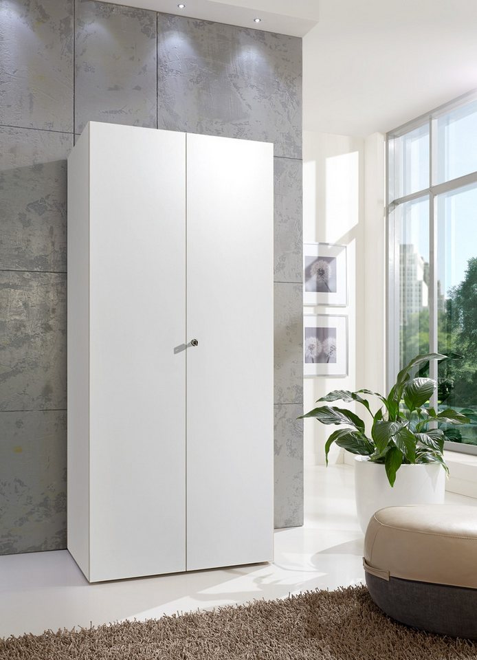 freiraum Mehrzweckschrank Multiraumkonzept (BxH: 80x185 cm) in WEISS mit 2 Türen und 5 Einlegeböden von freiraum