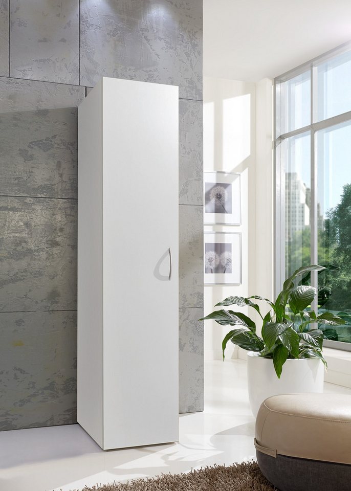 freiraum Mehrzweckschrank Multiraumkonzept (BxH: 30x185 cm) in WEISS mit einer Tür und 6 Einlegeböden von freiraum