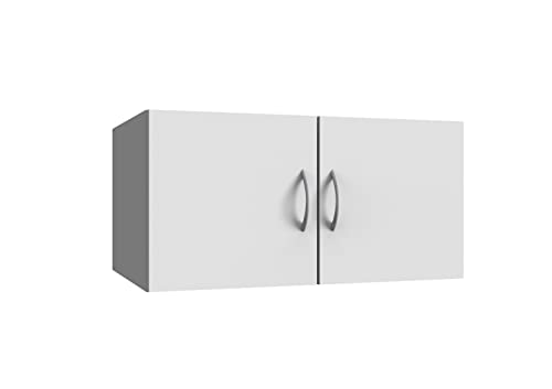 möbelando Mehrzweckschrank Multiraumkonzept in Weiss mit 2 Türen. Abmessungen (BxH) 80x40 cm von möbelando