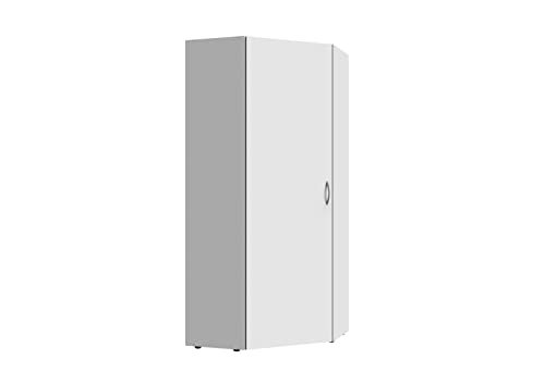 möbelando Mehrzweckschrank Multiraumkonzept in Weiss mit Einer Tür und 5 Einlegeböden. Abmessungen (BxH) 80x185 cm von möbelando