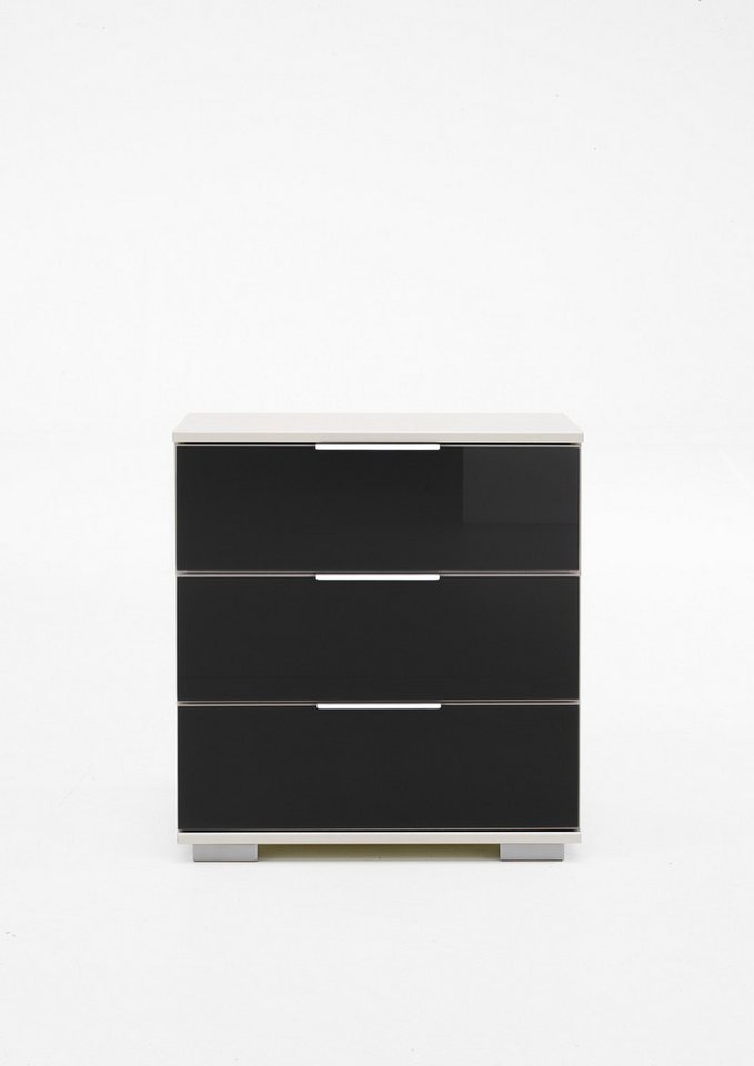 Wimex Nachtkommode in weiß mit 3 Schubladen (BxHxT: 52x58x38 cm) von Wimex