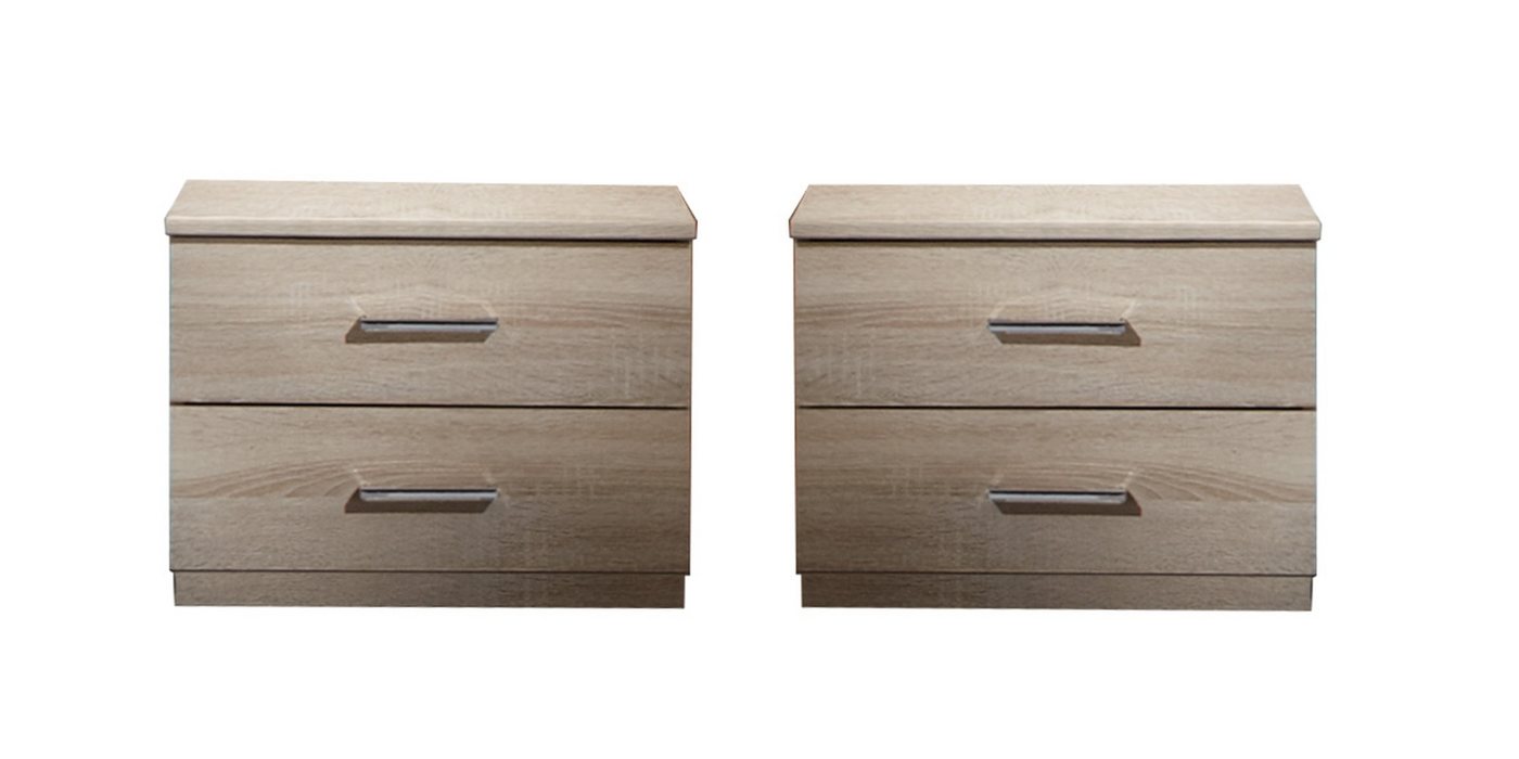 Wimex Nachtschrank (2er-Set) in EICHE SAEGERAU-NACHBILDUNG - 104x40x38 (BxHxT) (2er-Set, 2er-Set) von Wimex