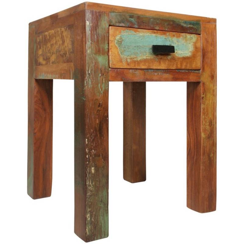 möbelando Nachttisch Nachttisch Kalkutta 40 x 40 x 55 cm, Mango Massivholz Nachtkästchen, 40 x 55 x 40 cm (B/H/L) von möbelando