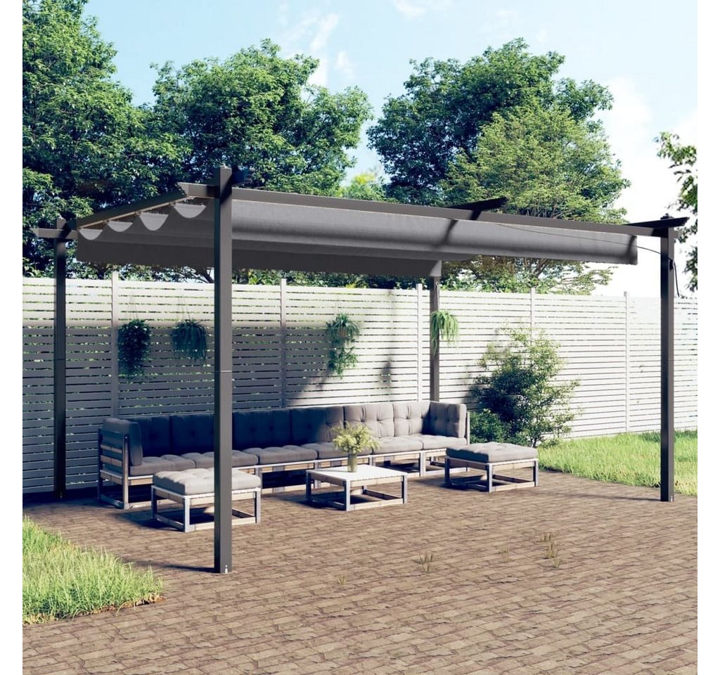 möbelando Pavillon Southport, (LxBxH: 400x300x220 cm), aus Stoff mit Stahlgestell in Anthrazit von möbelando