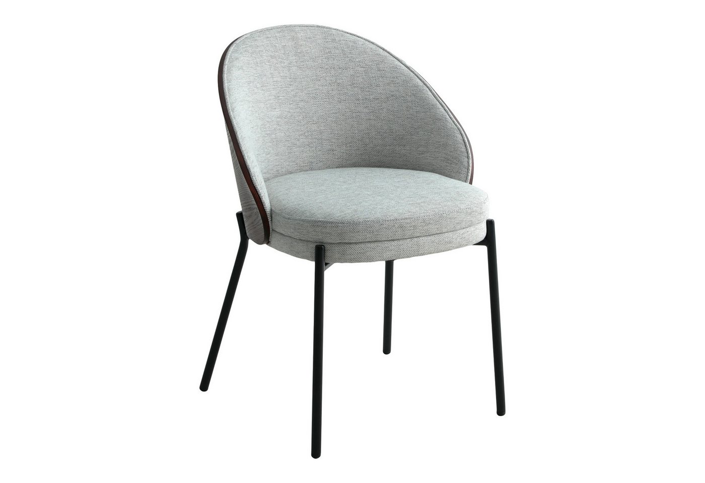 House Nordic Polsterstuhl (2er-Set) in Hellgrau, Stoff - 54,2x75x53,2cm (BxHxT) (2er-Set) von House Nordic