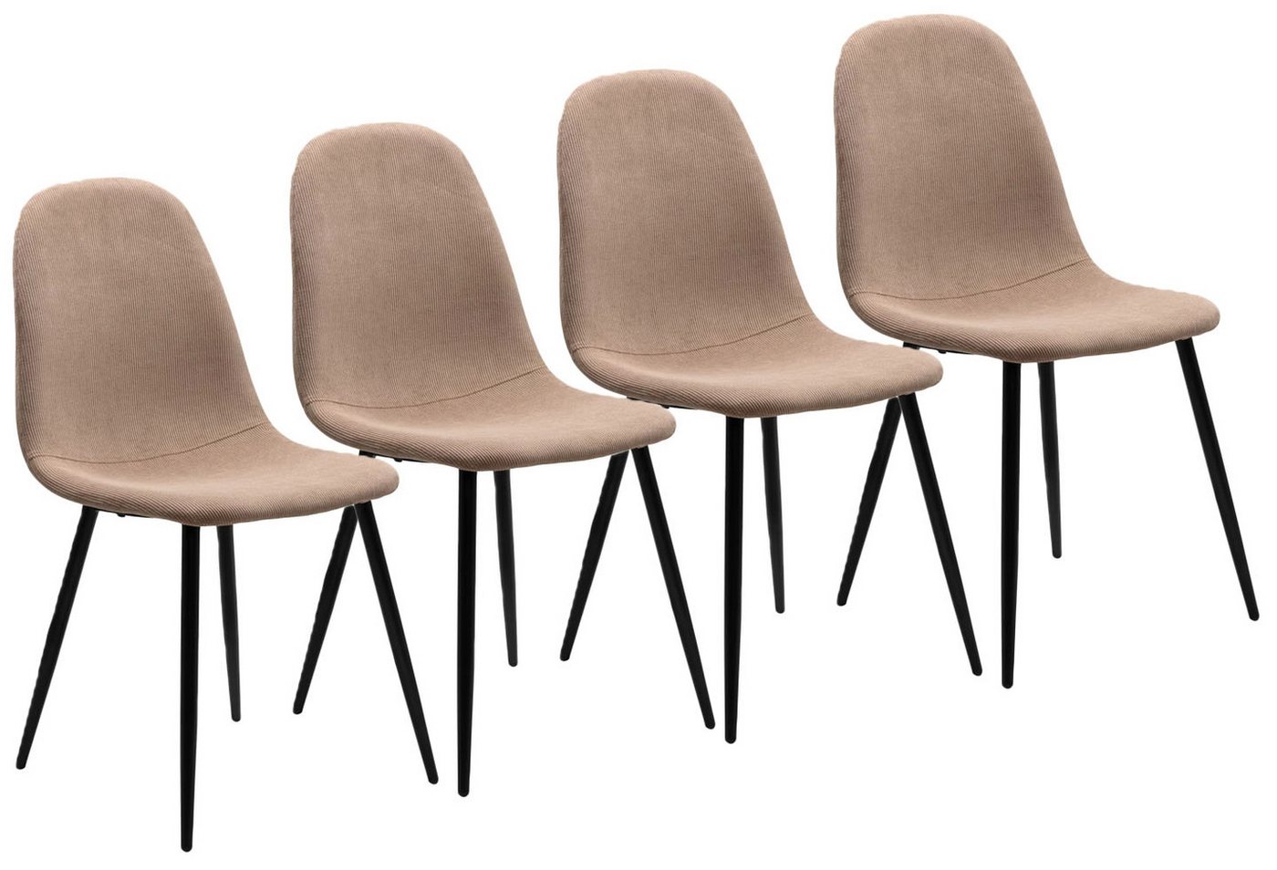 freiraum Polsterstuhl Anya (4er Set), 43 x 83 x 50 cm (B/H/T) von freiraum