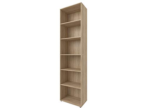 möbelando Regal Beistellregal Ablageregal Büroregal Dekoregal Bücherregal Trio 6" Sonoma/Eiche möbelando Regal Beistellregal Ablageregal Büroregal Dekoregal Bücherregal Trio 6" Sonoma/Eiche von möbelando